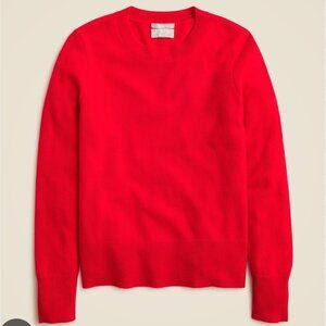 J Crew Red Cashmere classic sweater